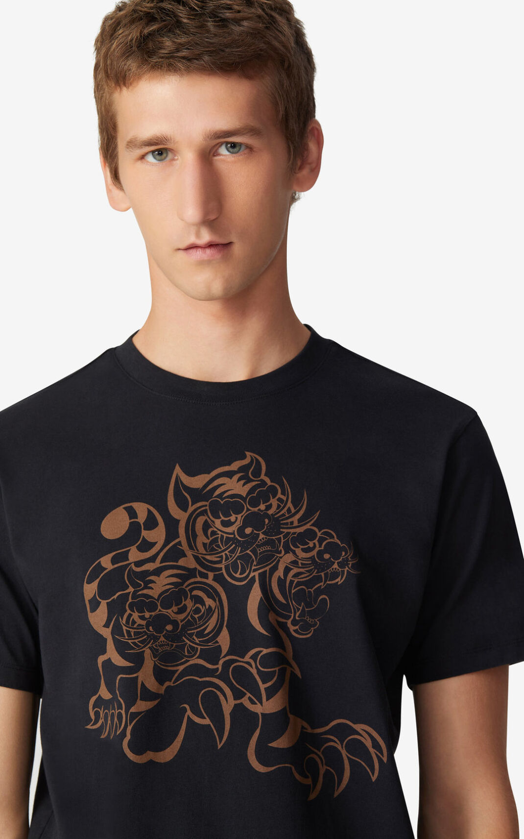 T Shirt Kenzo Homme x KANSAIYAMAMOTO Three Tigers Noir ZYSNL-8147